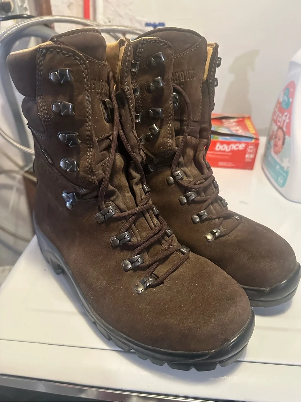 DREW Fire Hiker Men's Brown Rough-Out Boots (Sz 9) Wildland Fire boots
